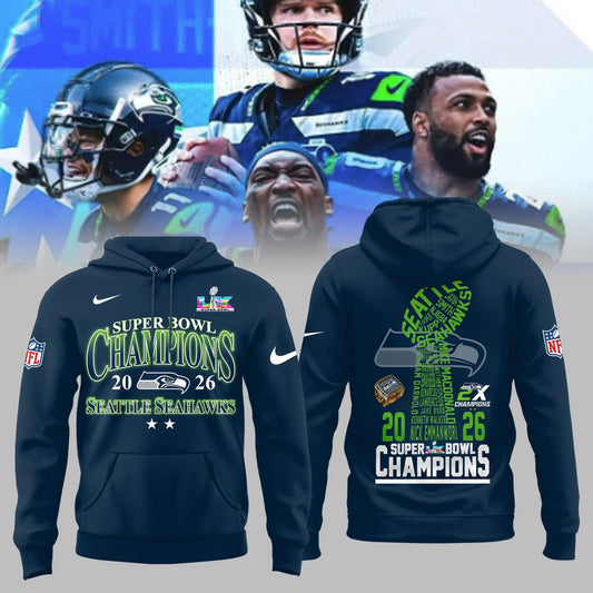 Seattle Seahawks Super Bowl LX Champions Limited Edition Hoodie