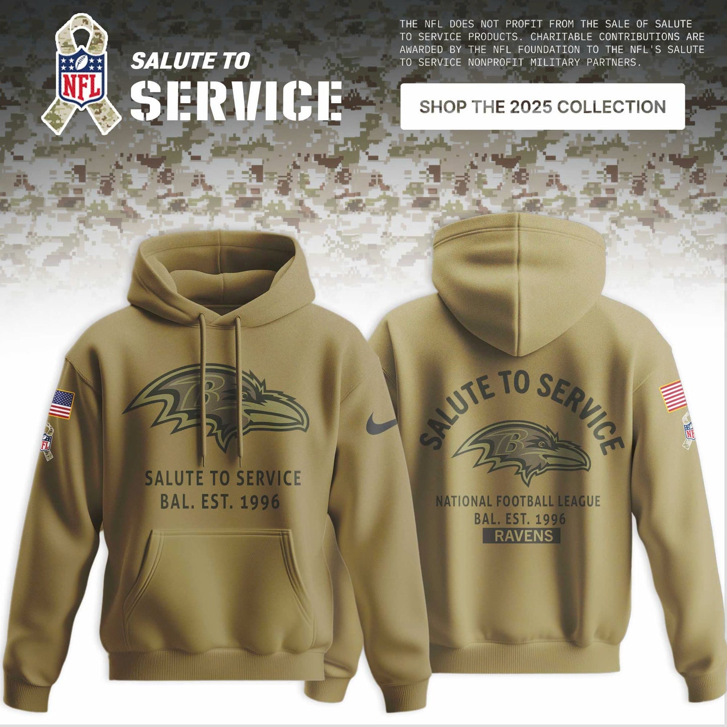 All Teams Salute to Service 2025 Special Editions Hoodie
