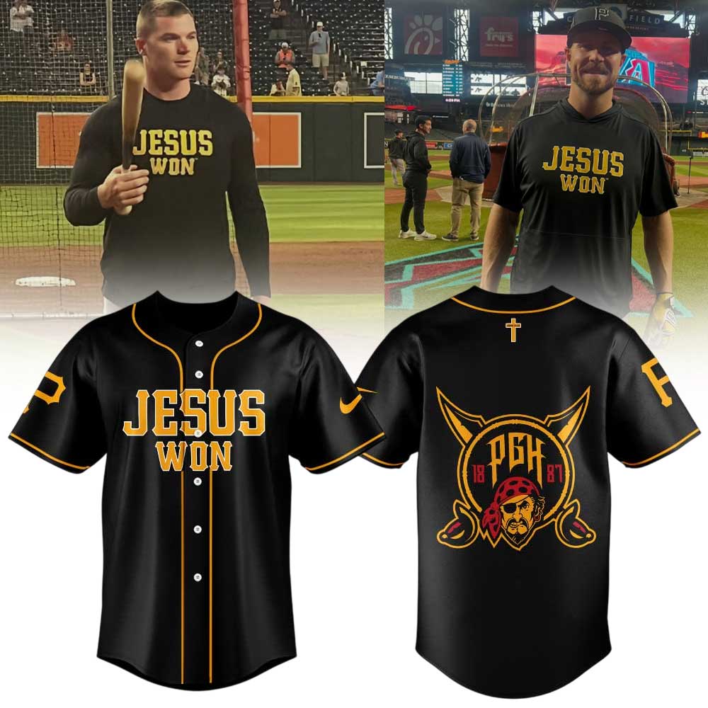 Pittsburgh Pirates x JESUS WON 2026 Jersey Black