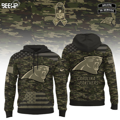 Carolina Panthers Camo 2025 Salute to Service Limited Edition Combo Hoodie
