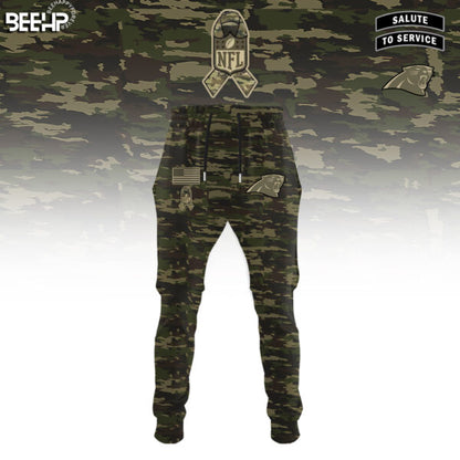 Carolina Panthers Camo 2025 Salute to Service Limited Edition Combo Hoodie