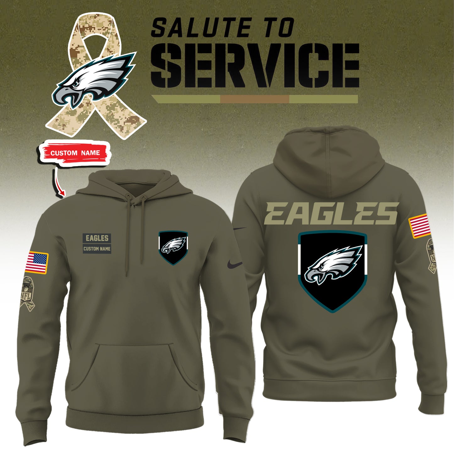 Philadelphia Eagles 2025 Salute to Service Limited Edition Combo
