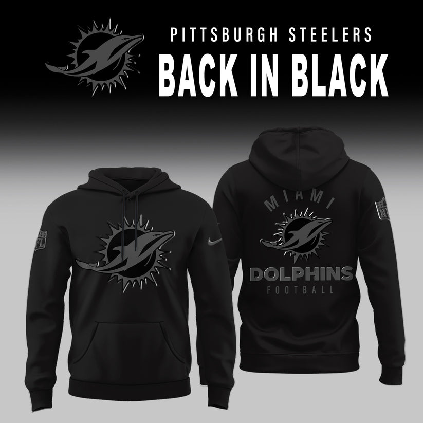 Miami Dolphins BACK IN BLACK 2025 Combo Hoodie