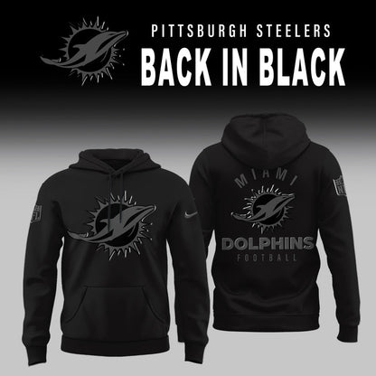 Miami Dolphins BACK IN BLACK 2025 Combo Hoodie