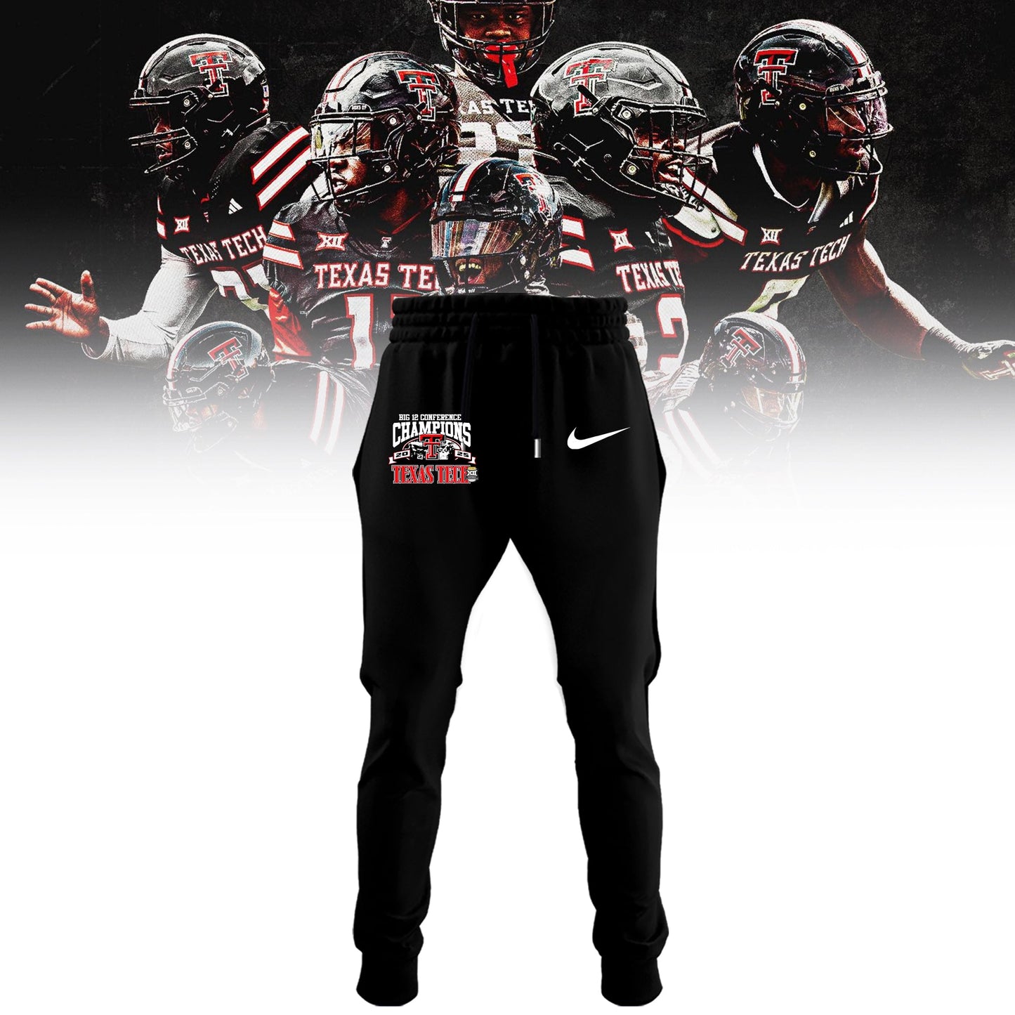 Texas Tech Red Raiders 2025 CHAMPIONS Big12 Football Combo T-shirt