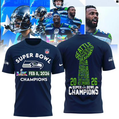 Seattle Seahawks Super Bowl LX Champions Limited Edition T.shirt
