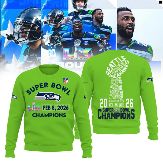 Seattle Seahawks Super Bowl LX Champions Limited Edition Sweatshirt