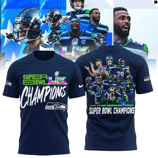 Seattle Seahawks Super Bowl LX Champions Limited Edition T.shirt