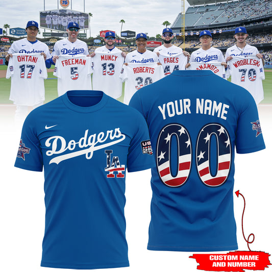 Limited Edition LA Dodgers 2026 USA250 All Star Baseball T-Shirt