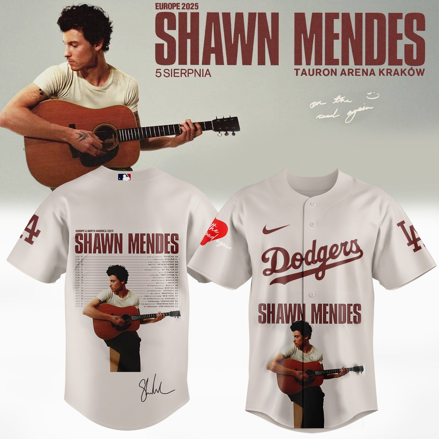 LA Dodgers _ Shawn Mendes “On The Road Again” Jersey