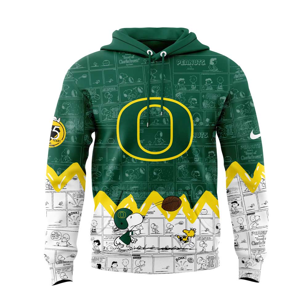 Limited Edition Oregon Football 75th Anniversary of Peanuts Hoodie