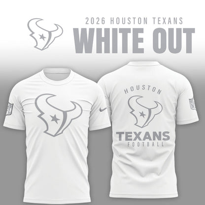 Houston Texans 2026 Winter White Out Combo T-Shirt
