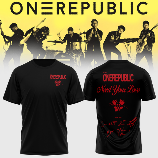 OneRepublic - From Europe With Love Tour 2026 T-Shirt