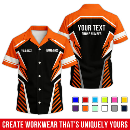 Personalized Team Hawaiian Shirt – Custom Logo Work Shirt