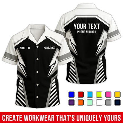 Personalized Team Hawaiian Shirt – Custom Logo Work Shirt