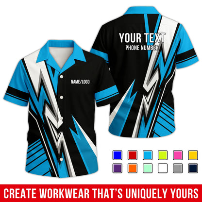 Personalized Team Hawaiian Shirt – Custom Logo Work Shirt