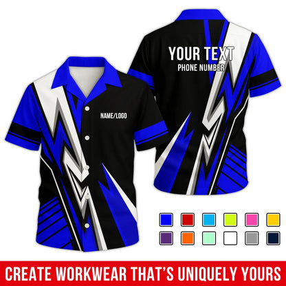 Personalized Team Hawaiian Shirt – Custom Logo Work Shirt