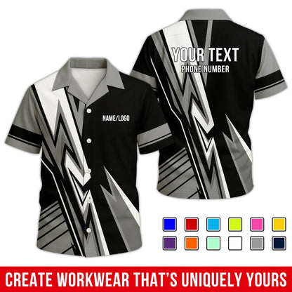 Personalized Team Hawaiian Shirt – Custom Logo Work Shirt