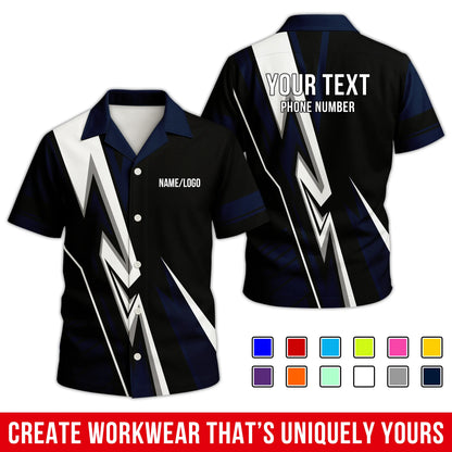 Personalized Team Hawaiian Shirt – Custom Logo Work Shirt