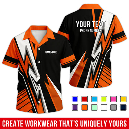 Personalized Team Hawaiian Shirt – Custom Logo Work Shirt