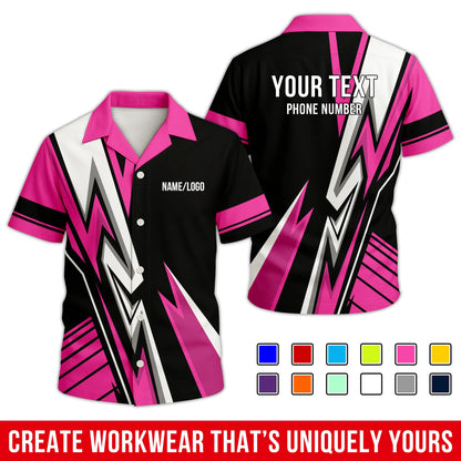 Personalized Team Hawaiian Shirt – Custom Logo Work Shirt