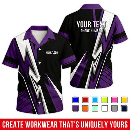 Personalized Team Hawaiian Shirt – Custom Logo Work Shirt
