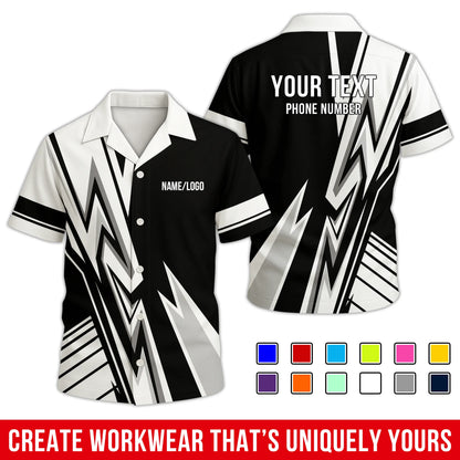 Personalized Team Hawaiian Shirt – Custom Logo Work Shirt