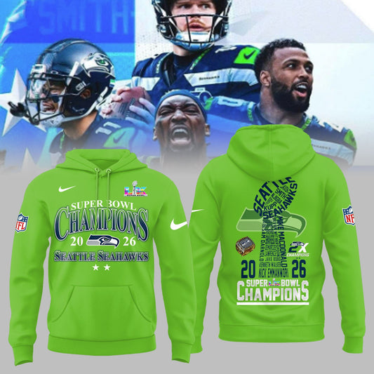 Seattle Seahawks Super Bowl LX Champions Limited Edition Hoodie