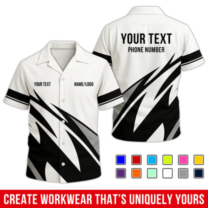 Personalized Team Hawaiian Shirt – Custom Logo Work Shirt