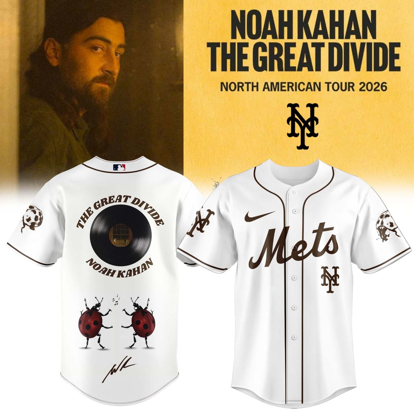 Noah Kahan “The Great Divide: The Last Of The Bugs” Album 2026 Limited Edition Signature – Jersey