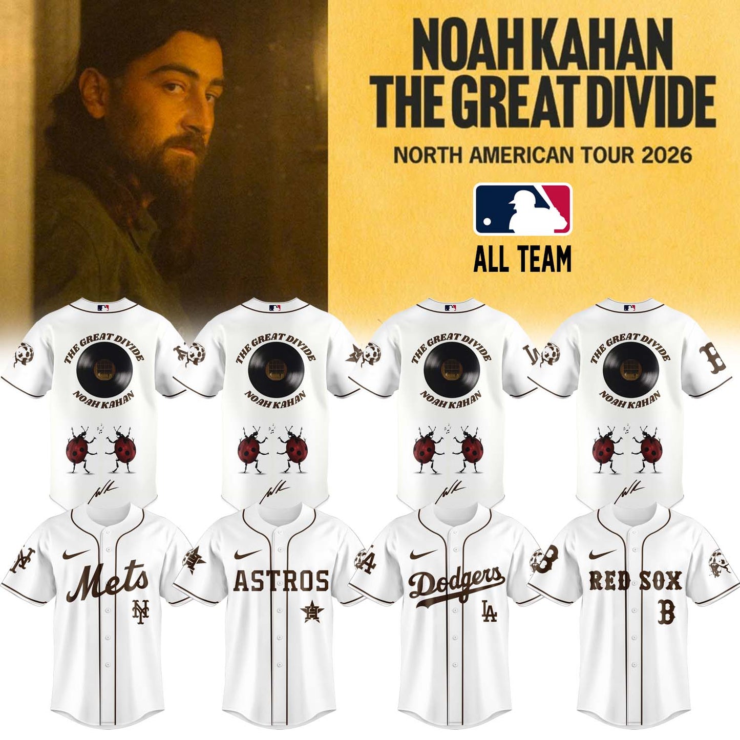 Noah Kahan “The Great Divide: The Last Of The Bugs” Album 2026 Limited Edition Signature – Jersey