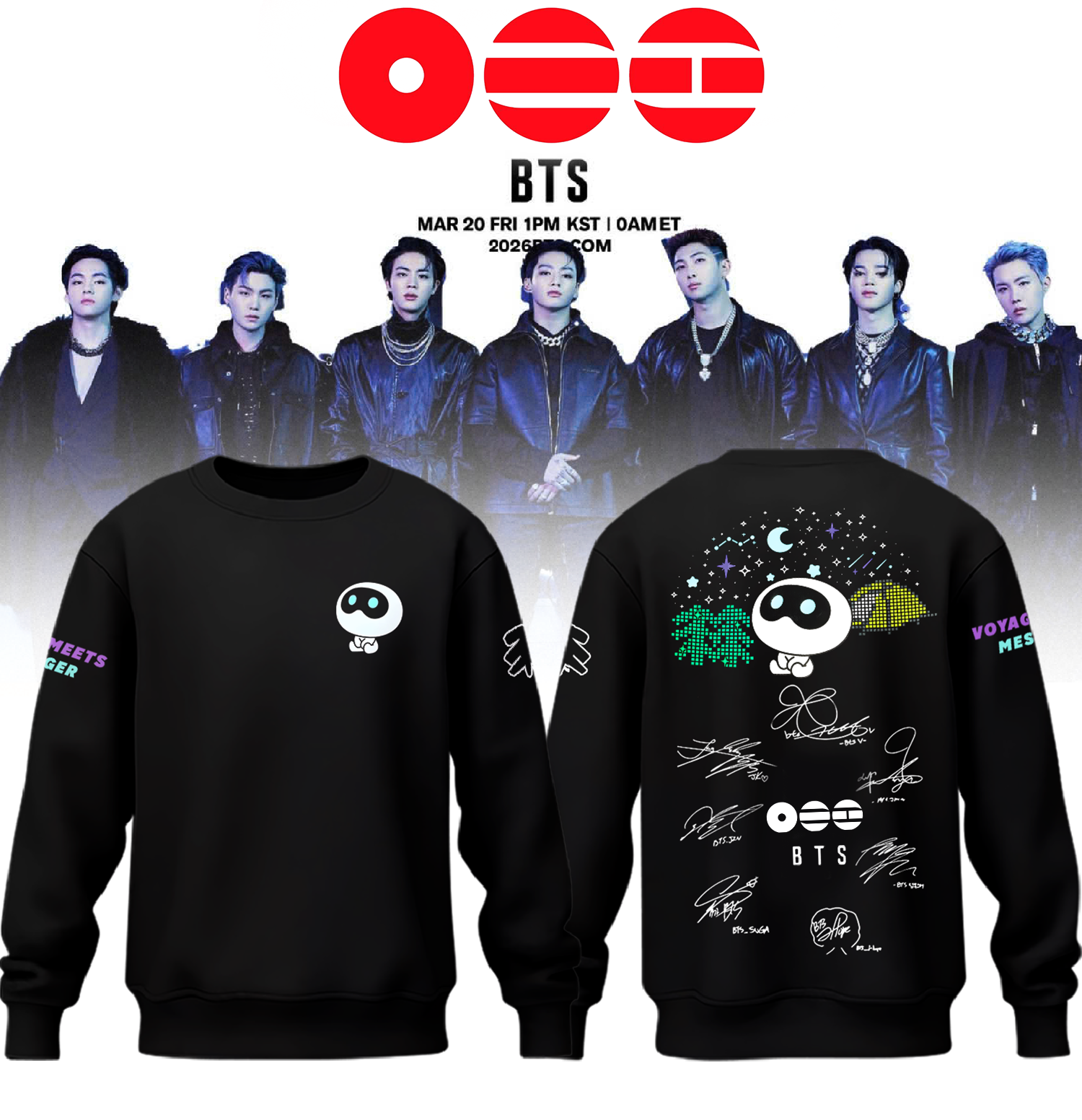 .BTS The 5th Album Release Limited Edition Signature – Sweatshirt