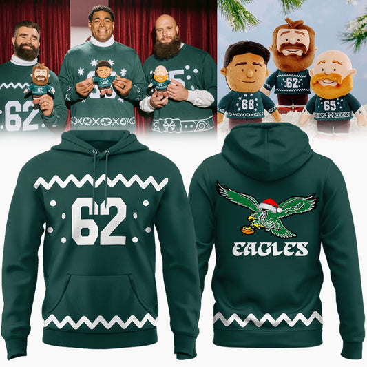 🦅 Philadelphia Eagles Christmas Edition – #62 Fan Holiday Hoodie
