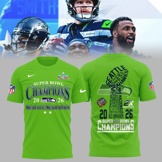 Seattle Seahawks Super Bowl LX Champions Limited Edition T.shirt