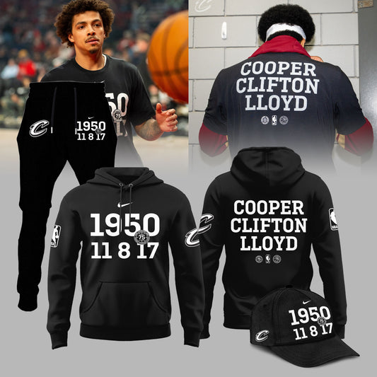 Cleveland Cavaliers 75th Anniversary Cooper Clifton Lloyd Pioneers Limited Edition Hoodie