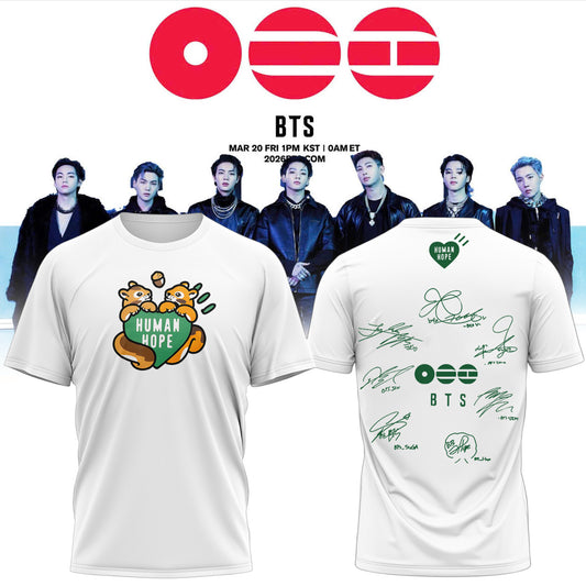 .BTS The 5th Album Release Limited Edition Signature – Tshirt