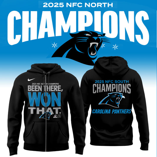 Carolina Panthers 2025 NFC North Division Champions Limited Edition Zip Hoodie