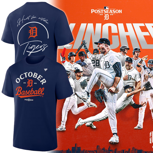 Detroit Tigers 2025 Postseason Locker Room T-Shirt