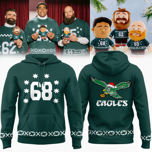 🦅 Philadelphia Eagles Christmas Edition – #68 Fan Holiday Hoodie