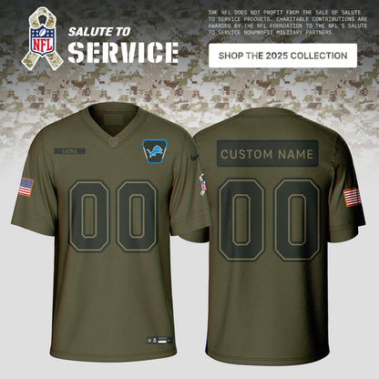 All Teams 2025 Olive Salute to Service Limited Custom Jersey