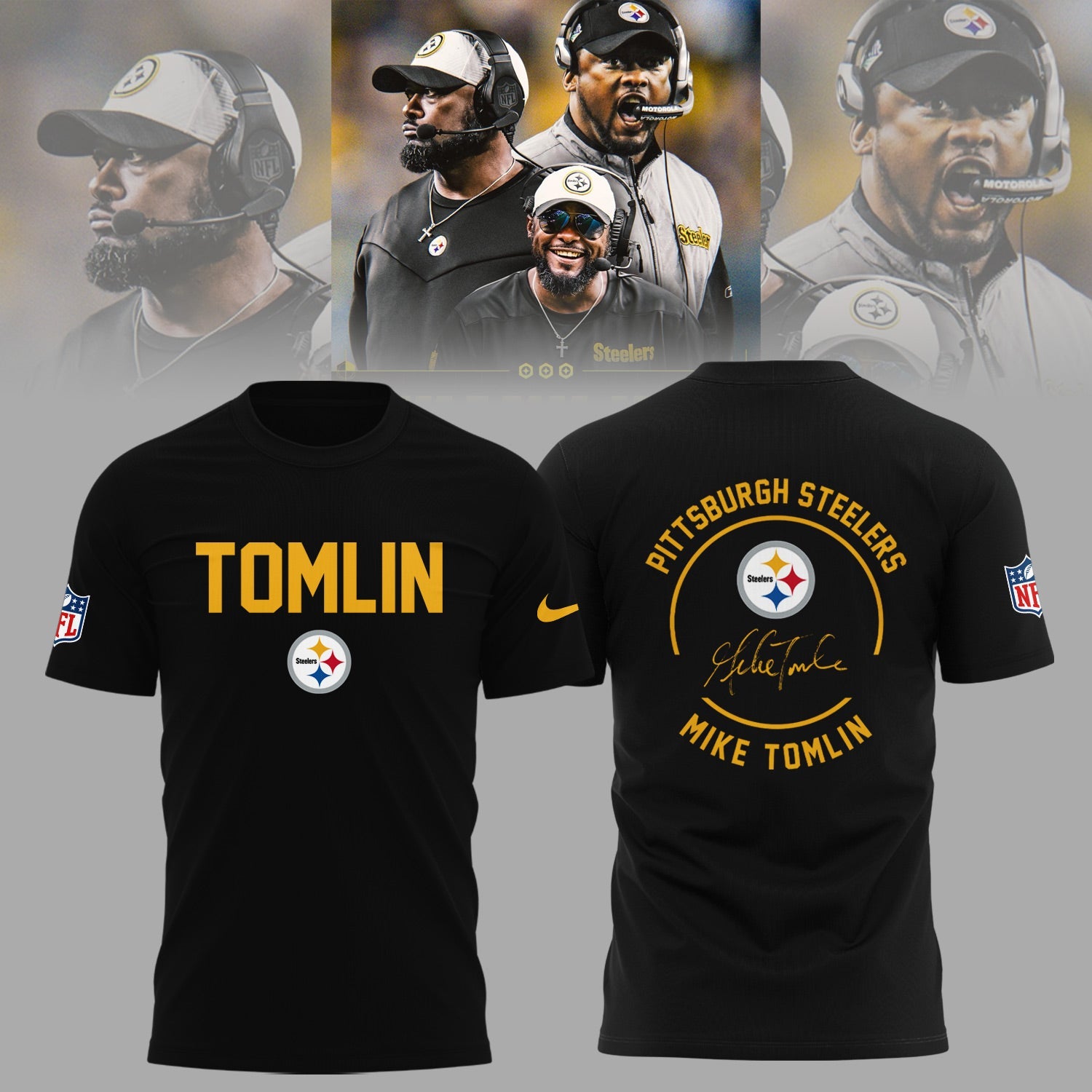 Pittsburgh Steelers Thank you Coach Mike Tomlin Limited Edition Combo T-Shirt