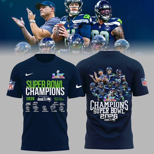Seattle Seahawks Super Bowl LX Champions Limited Edition T.shirt