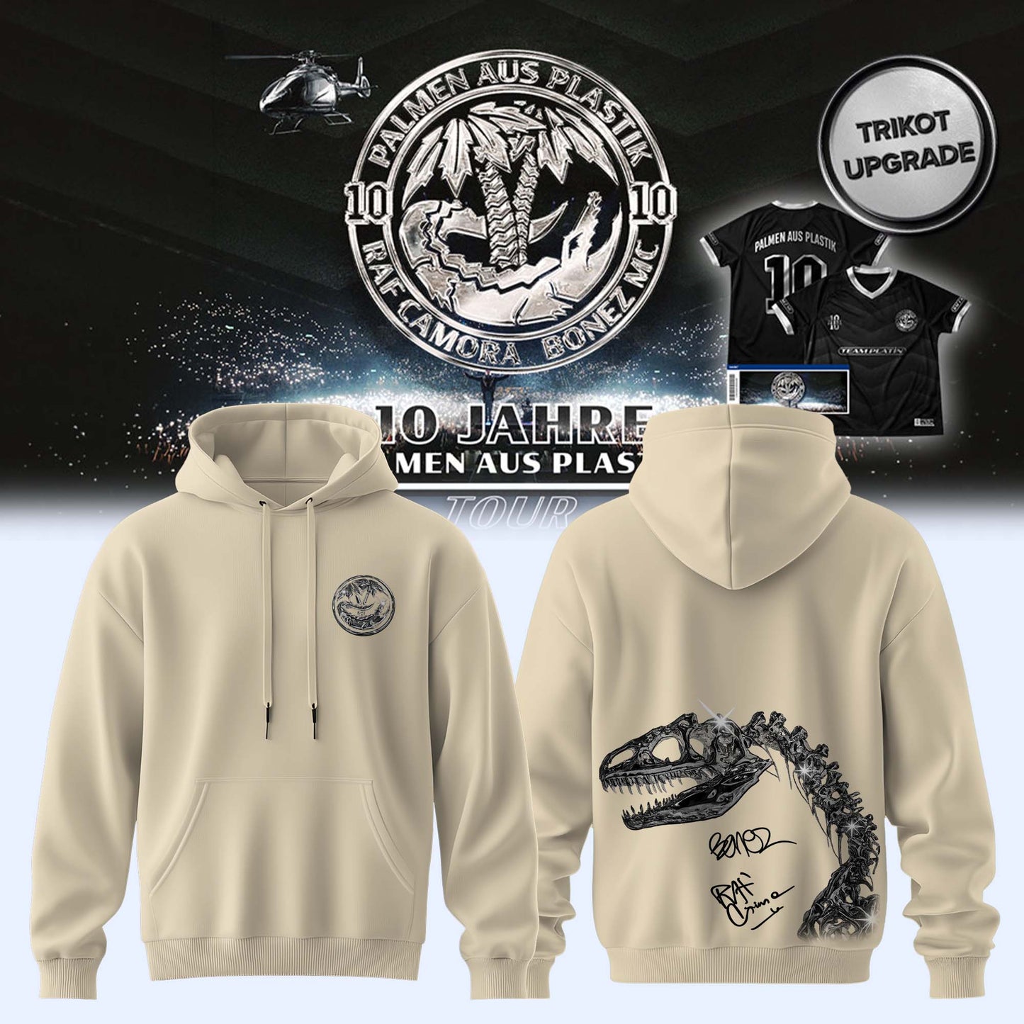 RAF Camora & Bonez MC “10 Jahre Palmen aus Plastik Tour” signed Hoodie