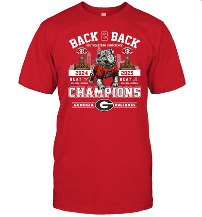 UGA 2025 SEC Football Conference Champions T-Shirt Limited Edition v2