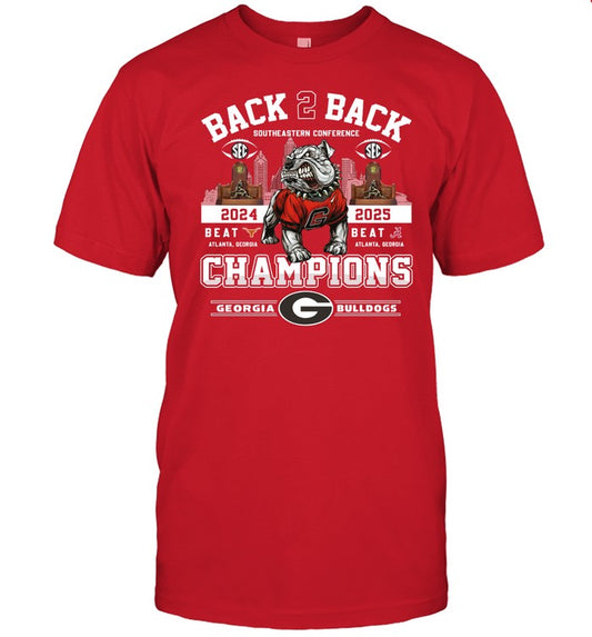 UGA 2025 SEC Football Conference Champions T-Shirt Limited Edition v2