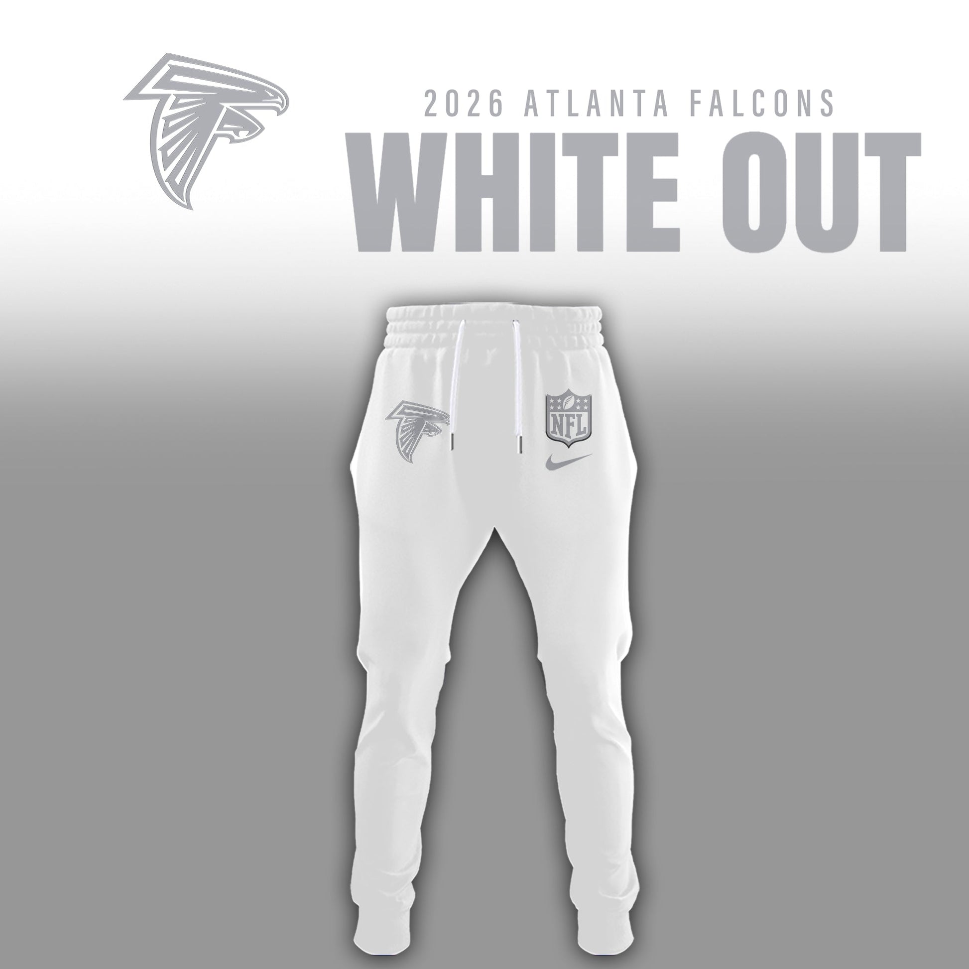 Atlanta Falcons 2025 Winter White Out Combo Hoodie