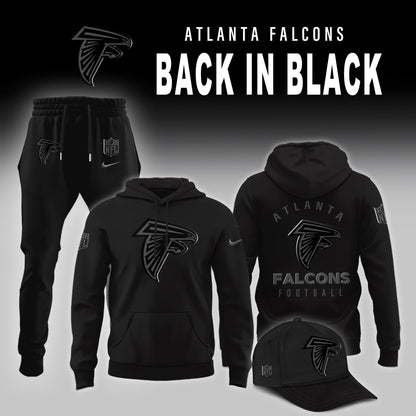 Atlanta Falcons 2025 BACK IN BLACK Combo Hoodie
