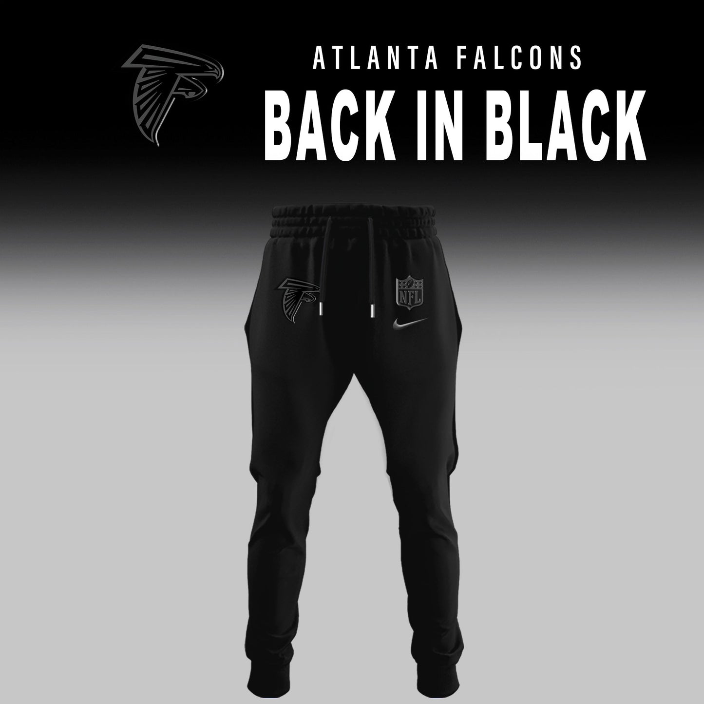 Atlanta Falcons 2025 BACK IN BLACK Combo Hoodie