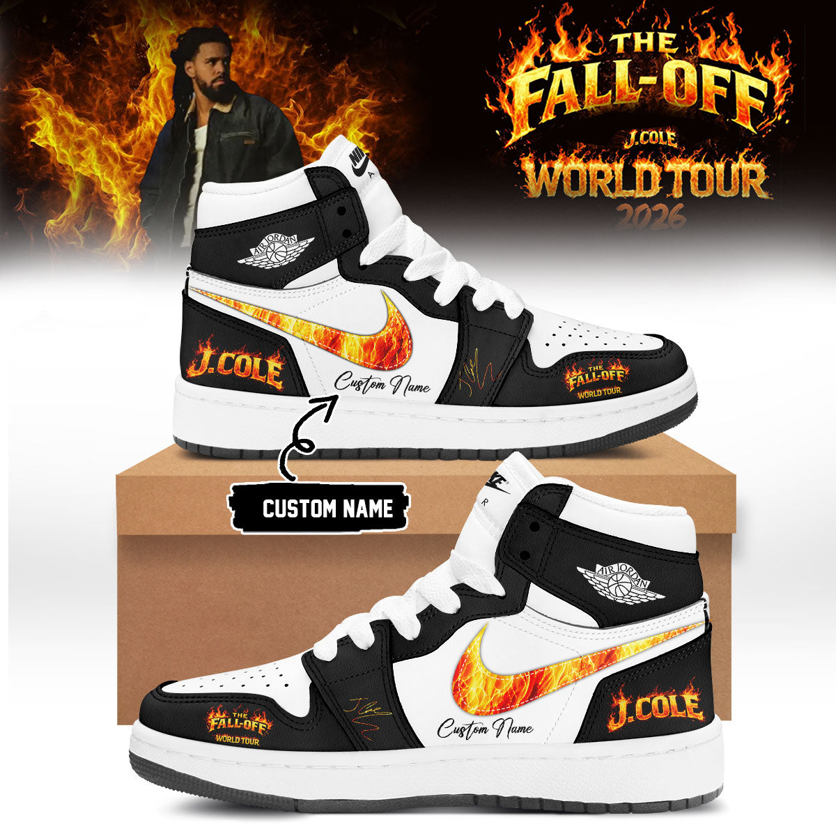 J. Cole – “The Fall-Off Tour” – Limited Edition Signature – Shoes