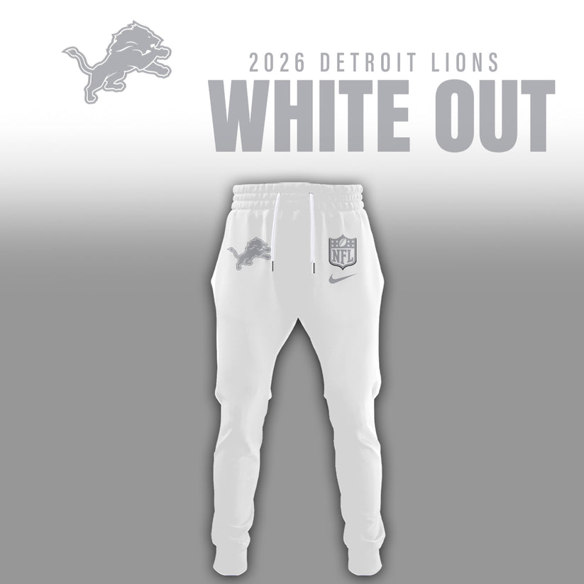 Detroit Lions 2026 Winter White Out Combo Hoodie
